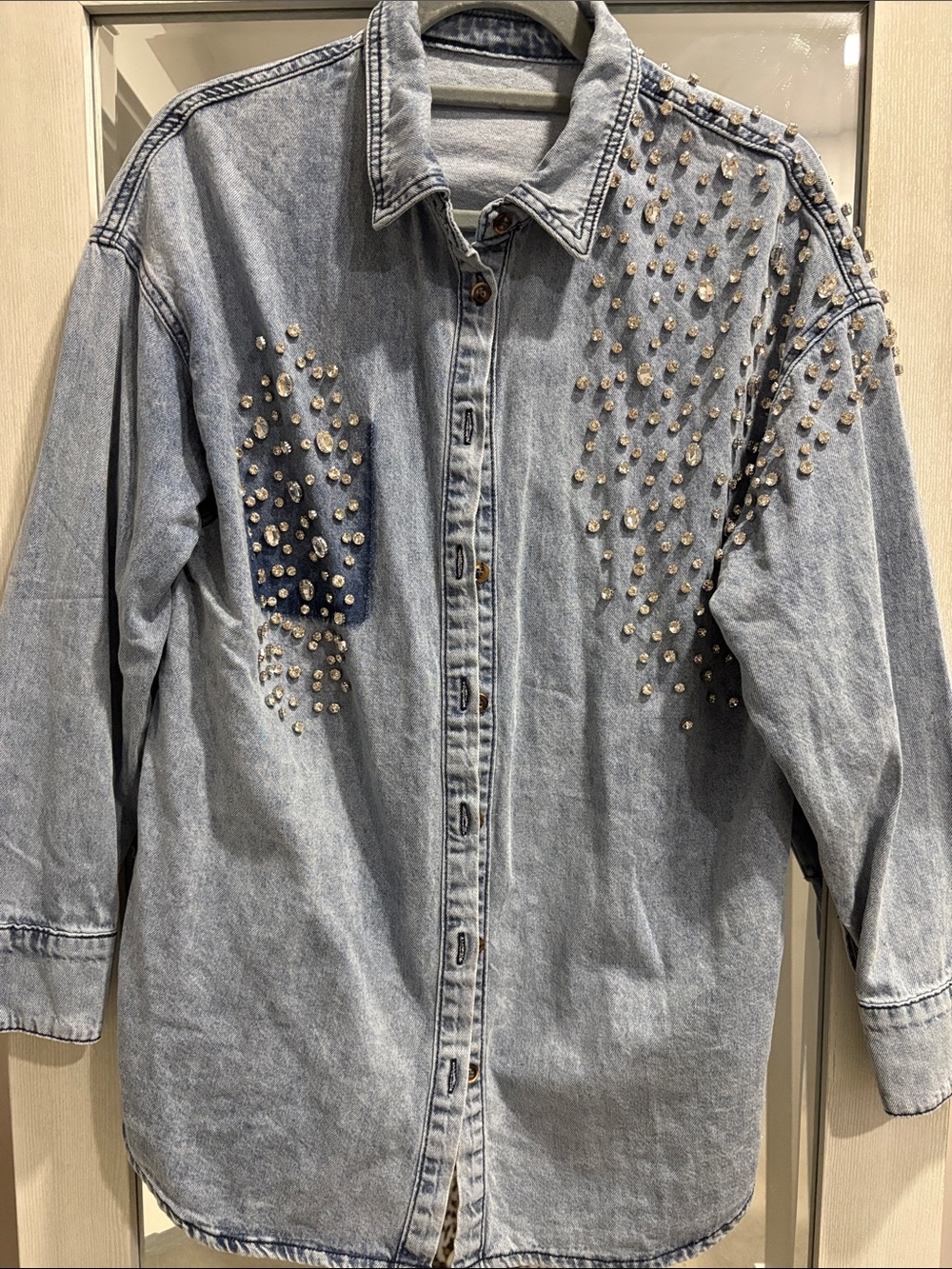 Rhinestone denim set - Picture 3 of 4